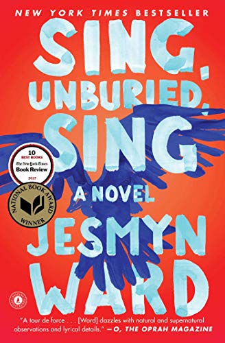 The cover of a book Sing, Unburied, Sing by Jesmyn Ward